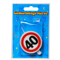 Kerze für Geburtstagtorte 40.Geburtstag 5cm hoch