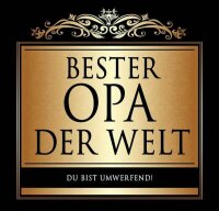 „Bester Opa“ Aufkleber, elegant