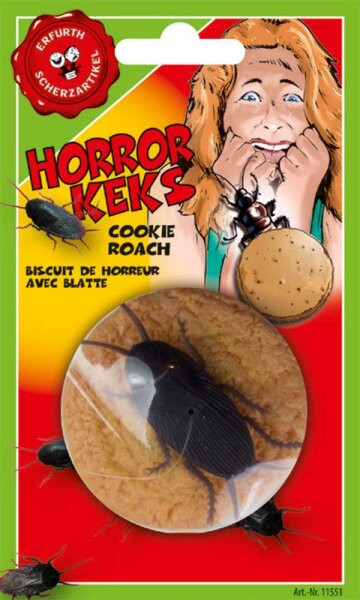 Horrorkeks 6 cm mit Kakerlake