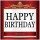 Aufkleber "Happy Birthday"