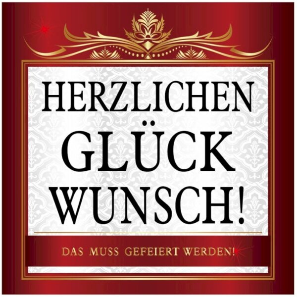 Aufkleber "Herzlichen Glückwunsch"