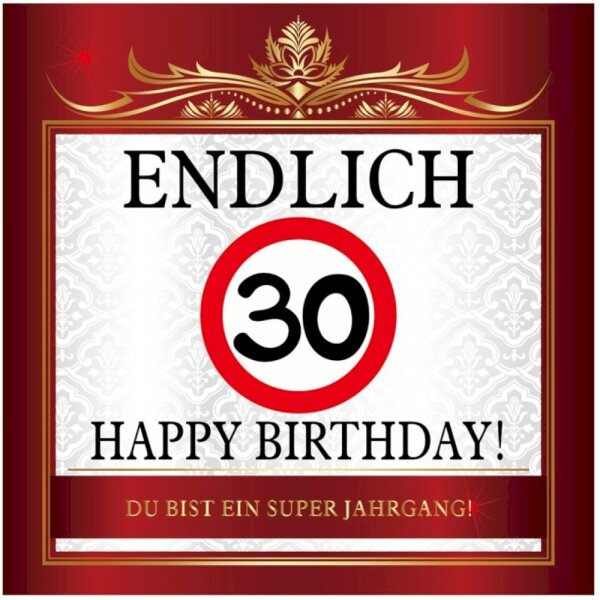Aufkleber "Endlich 30"