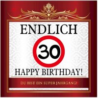 Aufkleber "Endlich 30"