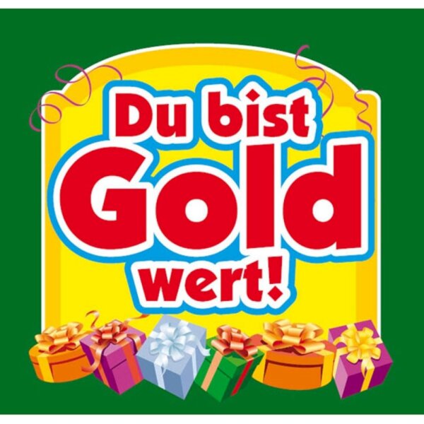 Aufkleber "Gold wert!", modern