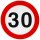 Aufkleber "30", 9cm, 12 Stück