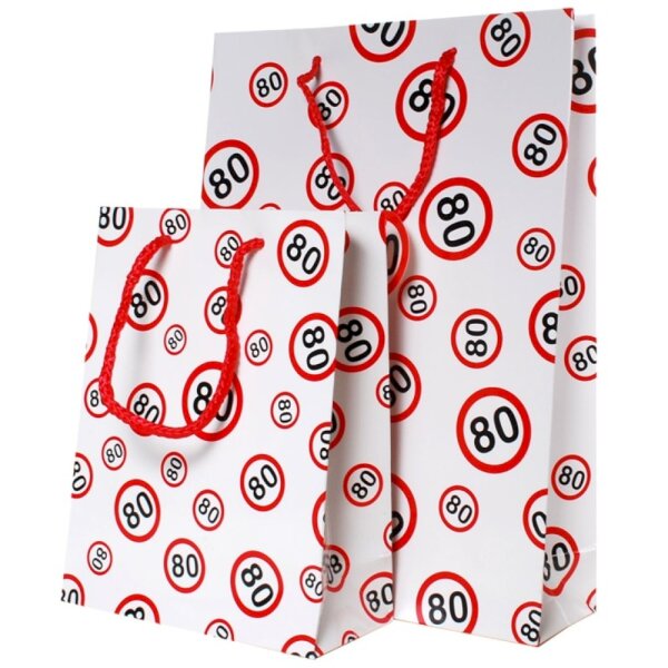 Geschenk-Taschen-Set "80", 2-tlg.