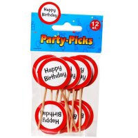 Party-Picks "Happy Birthday", 12-tlg.