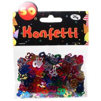 Zahlen-Konfetti "50", bunt