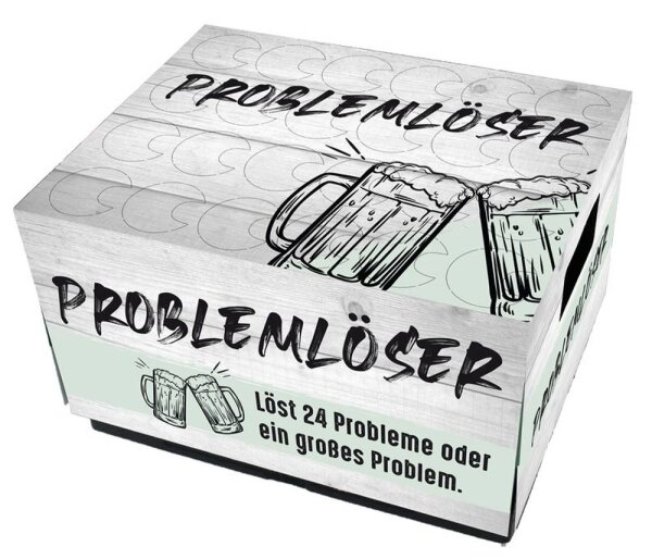 Bierkisten-Geschenkverpackung Motiv "Problemlöser"