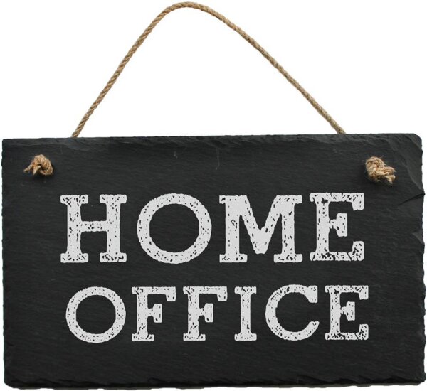 Schiefertafel Motiv "Homeoffice"