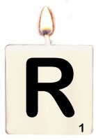 Botschaftskerze Buchstabe R