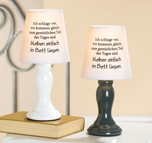 Keramik Lampe „Ich schlage vor…“ (2er Set)