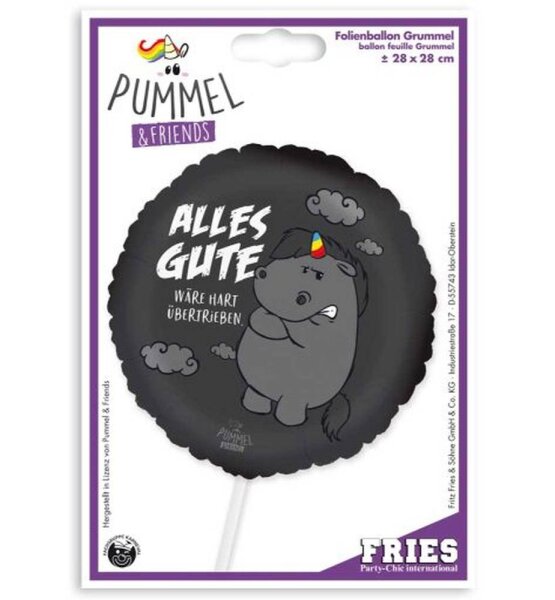 Folienballon Grummel, Ø 28 cm