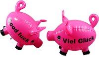 Aufblasbares Glücksschwein