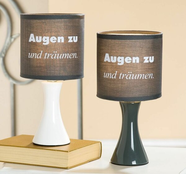 Keramik Lampe „Augen zu und träumen“ (2er Set)