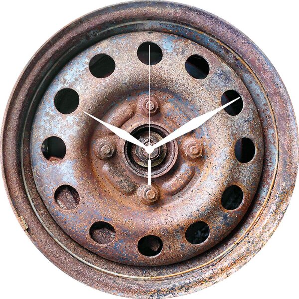 Wanduhr mit Motiv: "Felgen"