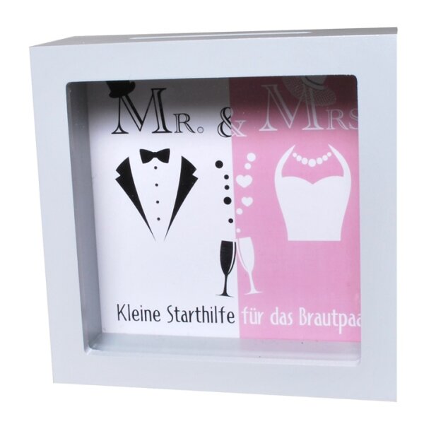 Bilderrahmen-Spardose "Mr. & Mrs."