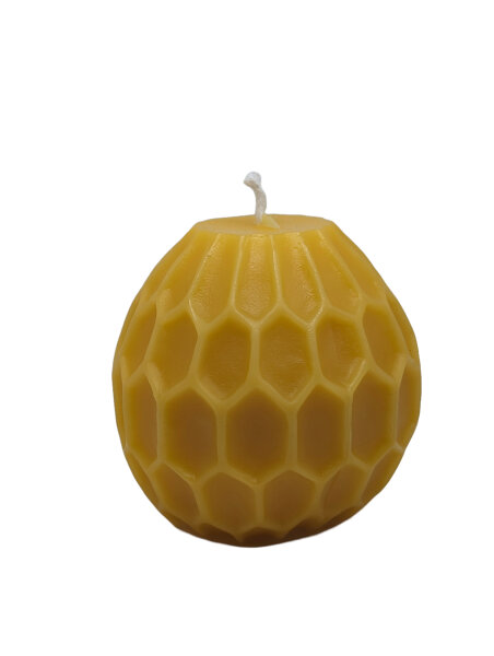 Bienenwachskerze rund aus 100% natürlichem Bienenwachs