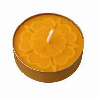 3 große Teelichter aus 100% natürlichem Bienenwachs