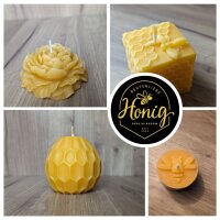 Eulenkerze aus 100 % reinem Bienenwachs – handgegossen in Berlin – natürliches Bienenwachs ohne Paraffin – lange Brenndauer ca. 16 h – dekorative Kerze & Geschenkidee – nachhaltiges Naturprodukt