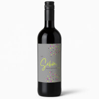 Weinflaschenaufkleber "Voll schön, dass wir gleichzeitig leben!"