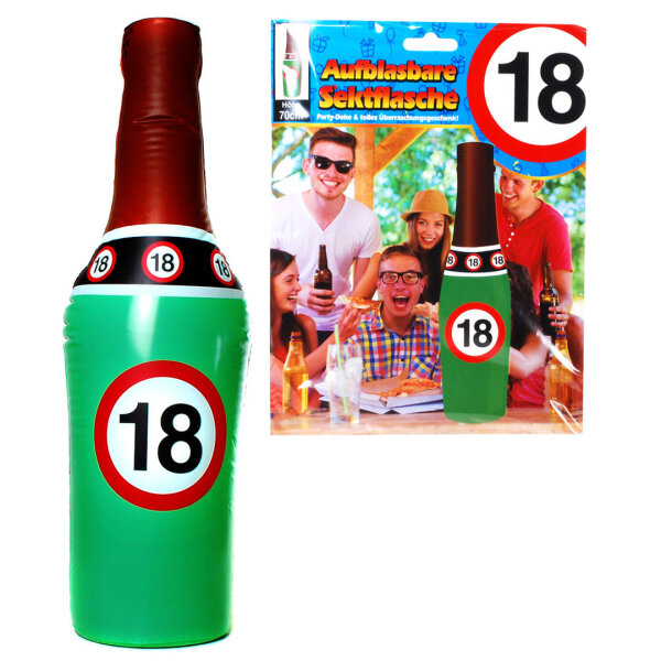 Aufblasbare Sektflasche „18“
