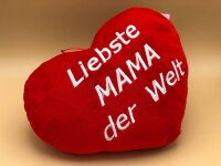 Herz-Kissen "Liebste Mama", Plüsch