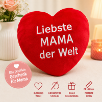 Herz Kissen „Liebste Mama der Welt“ –...